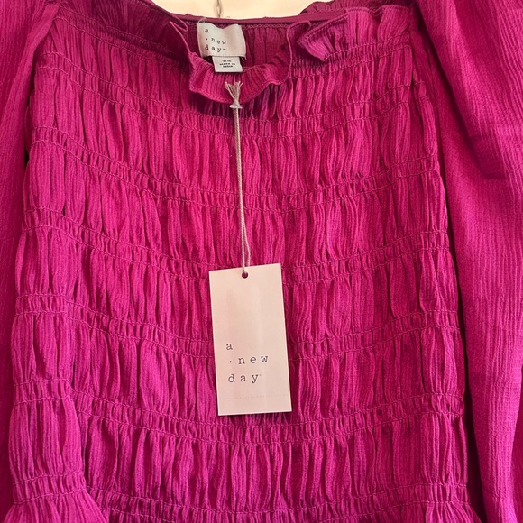 Vibrant Pink Smocked Dress - Picture 3 of 4